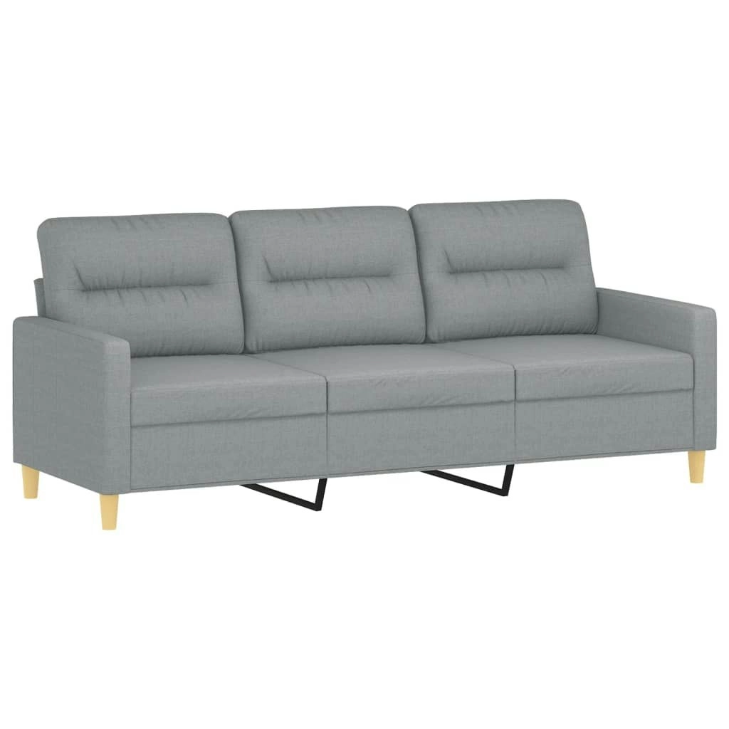 3-Seater Sofa Light Grey 180 cm Fabric 359243