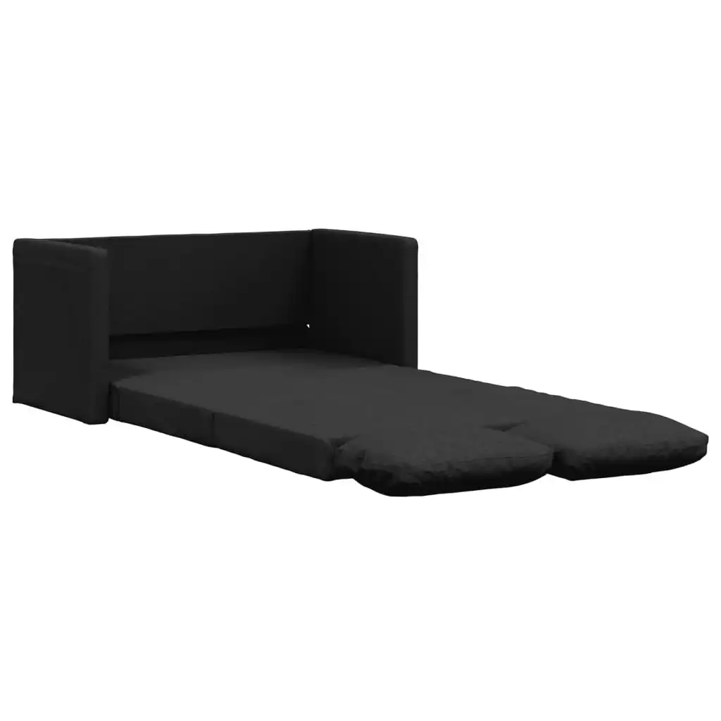 Floor Sofa Bed 2-in-1 Black 112x174x55 cm Fabric 353966