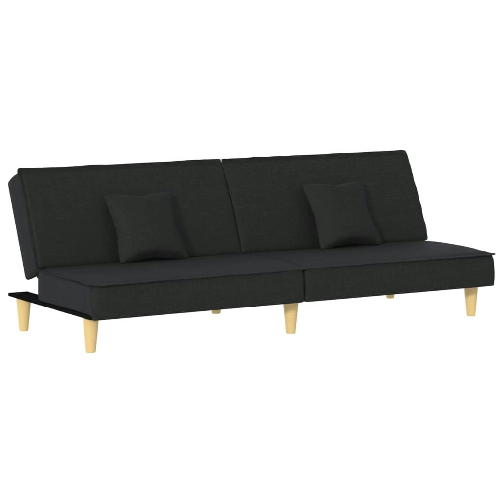 Sofa Bed Black Fabric 351902