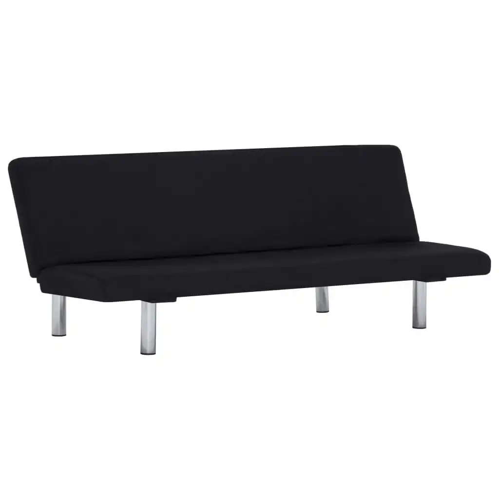 Sofa Bed Black Polyester 282198