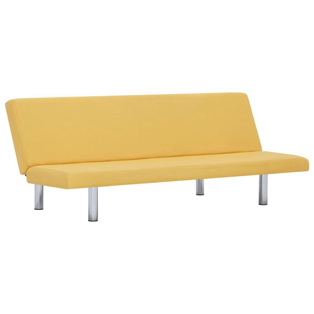 Sofa Bed Yellow Polyester 282199