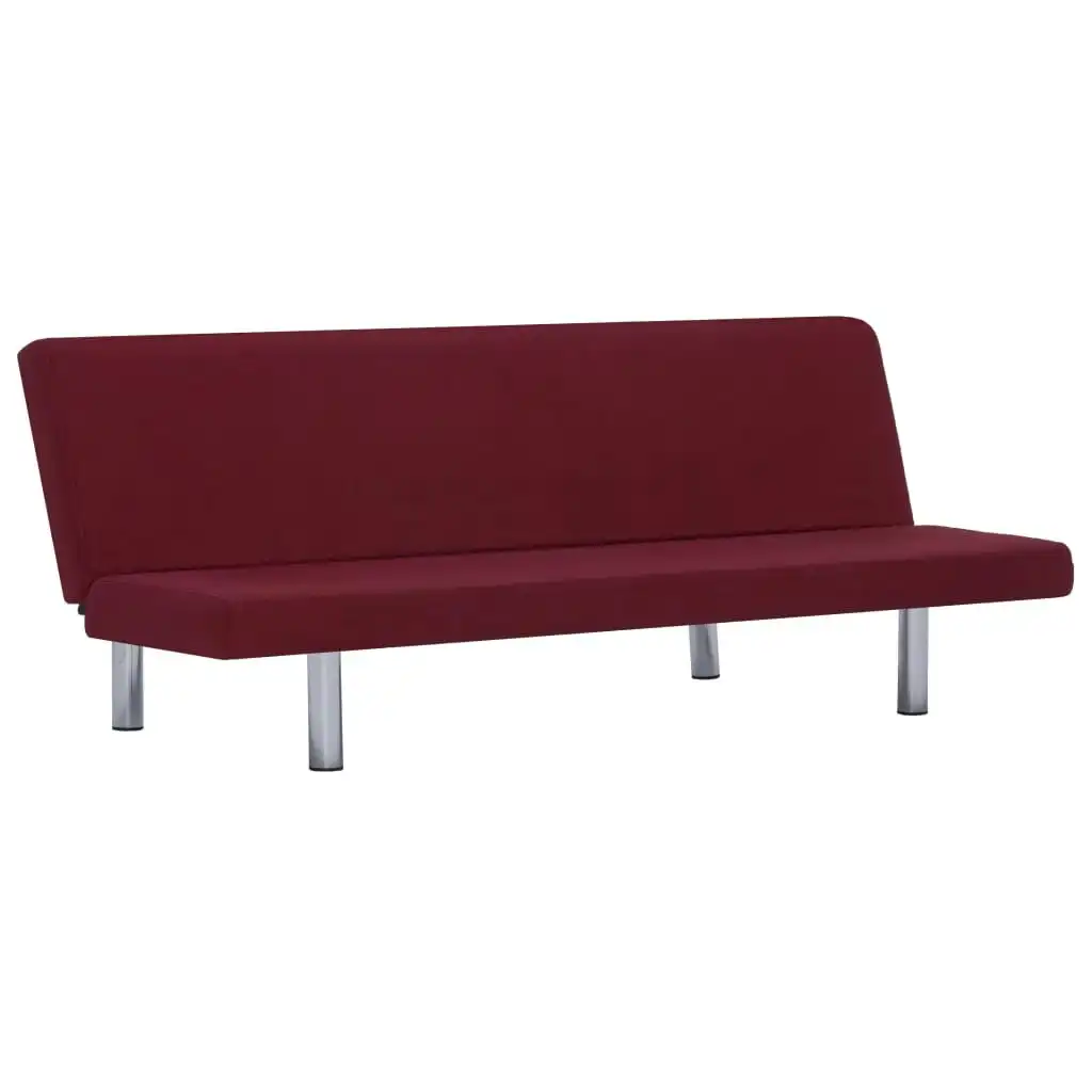 Sofa Bed Wine Red Polyester 282200