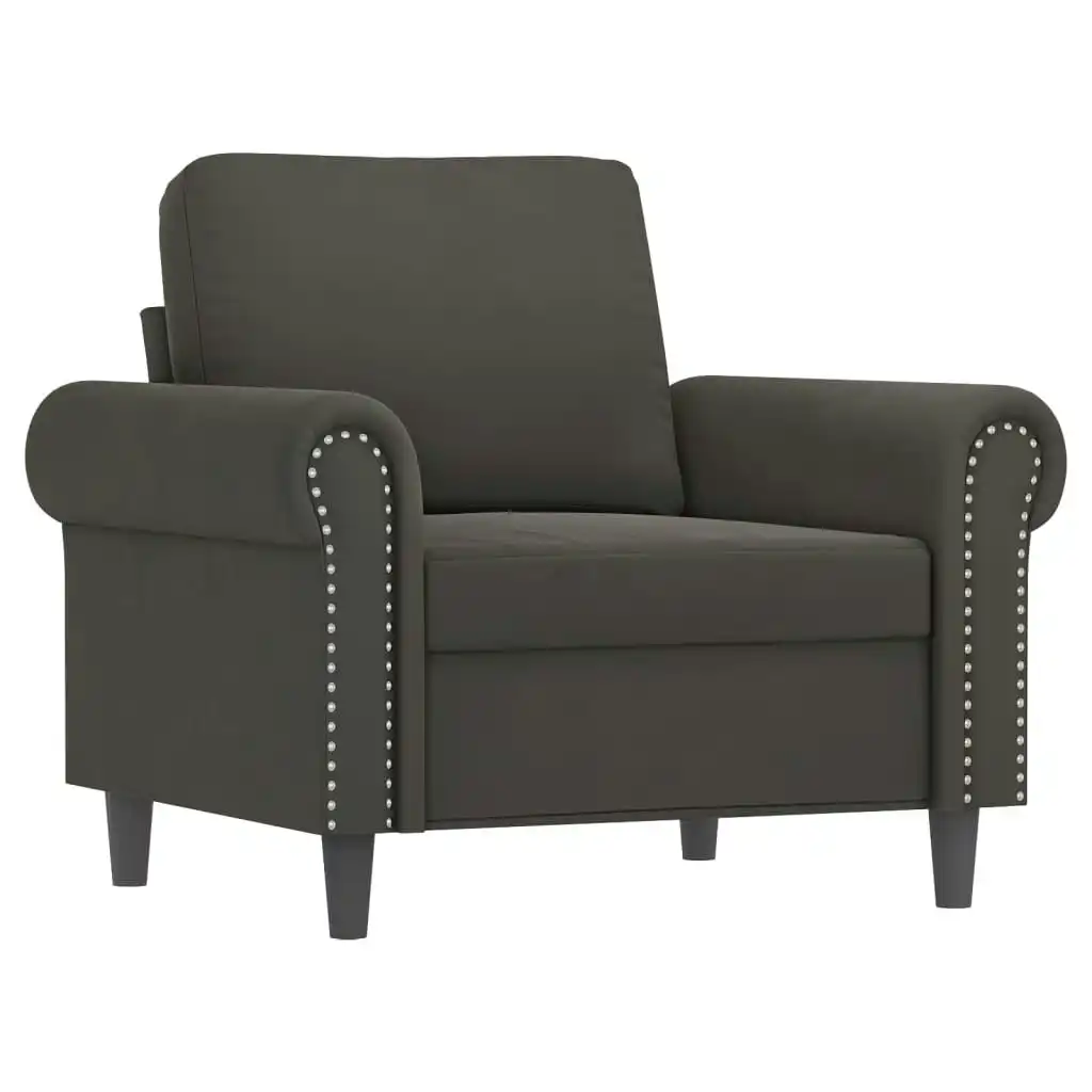 Sofa Chair Dark Grey 60 cm Velvet 349138