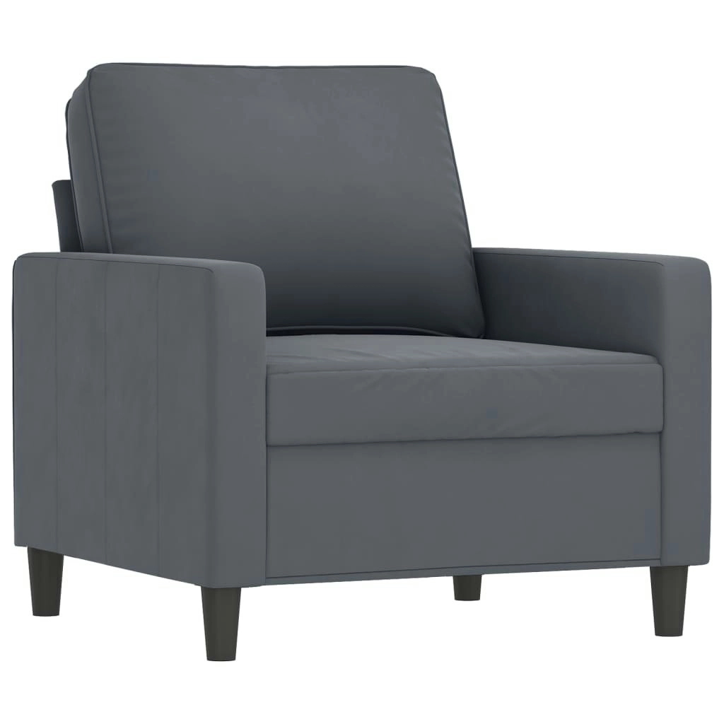 Sofa Chair Dark Grey 60 cm Velvet 359180