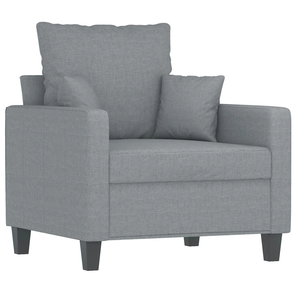 Sofa Chair Light Grey 60 cm Fabric 359251