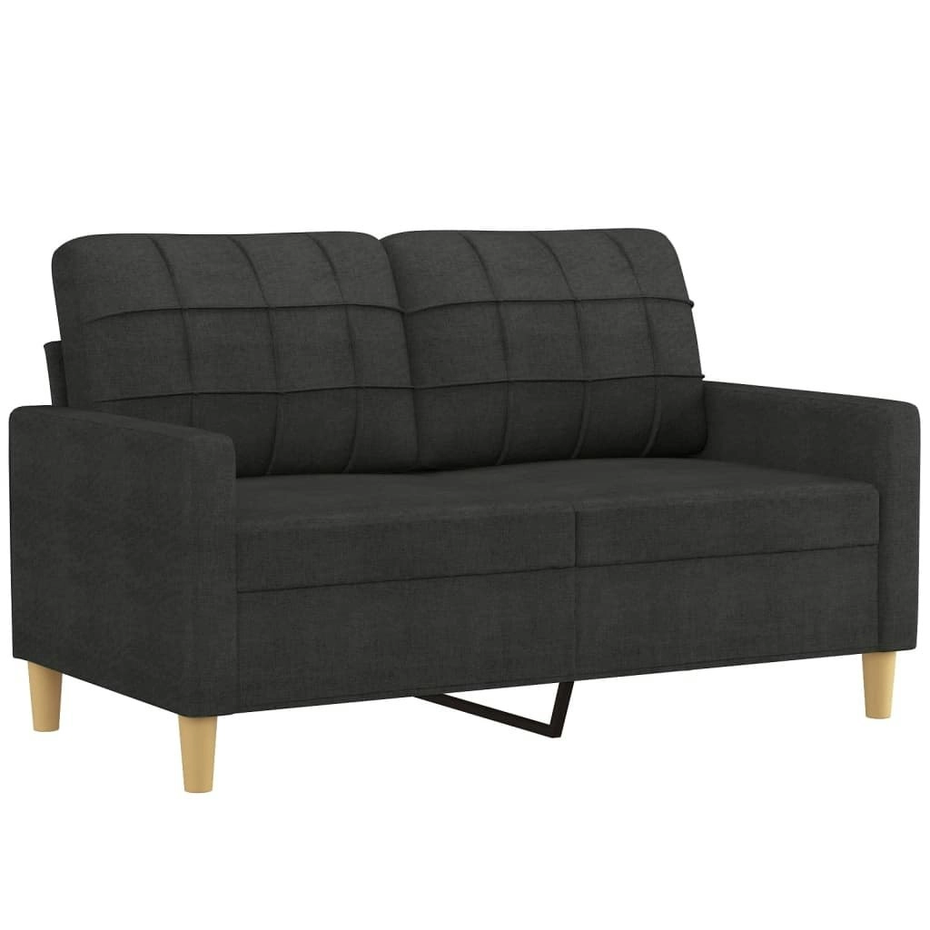 2-Seater Sofa Black 120 cm Fabric 359087