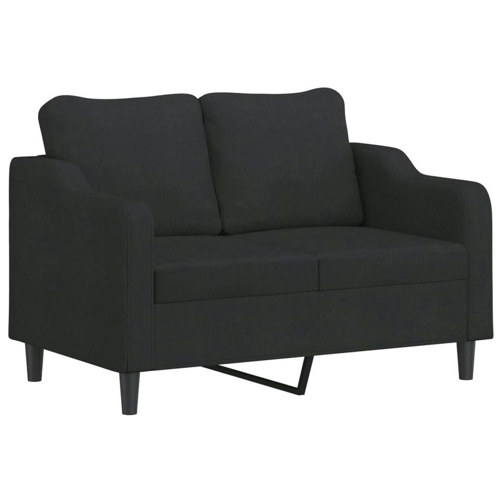 2-Seater Sofa Black 120 cm Fabric 359355