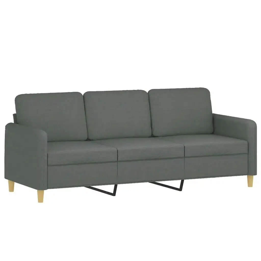 3-Seater Sofa Dark Grey Fabric 180 cm 359487