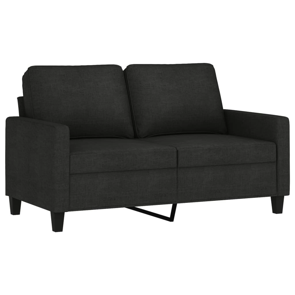 2-Seater Sofa Black 120 cm Fabric 359159