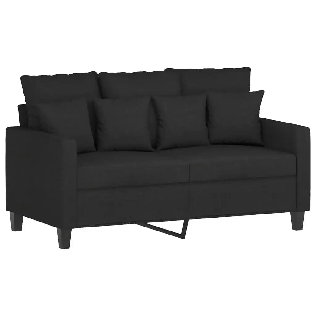 2-Seater Sofa Black 120 cm Fabric 359263