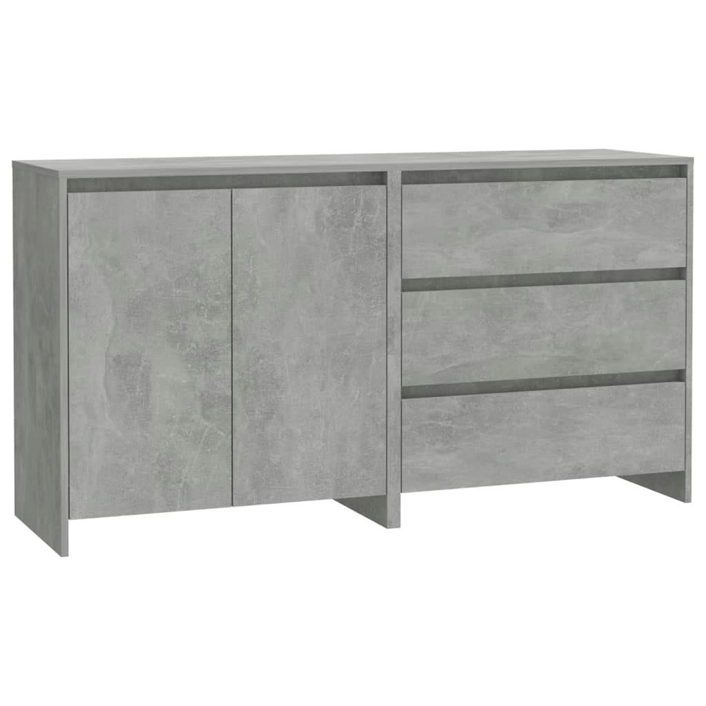 2 Piece Sideboard Concrete Grey Engineered Wood 3098060