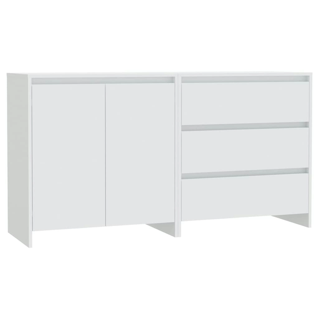 2 Piece Sideboard White Engineered Wood 3098057