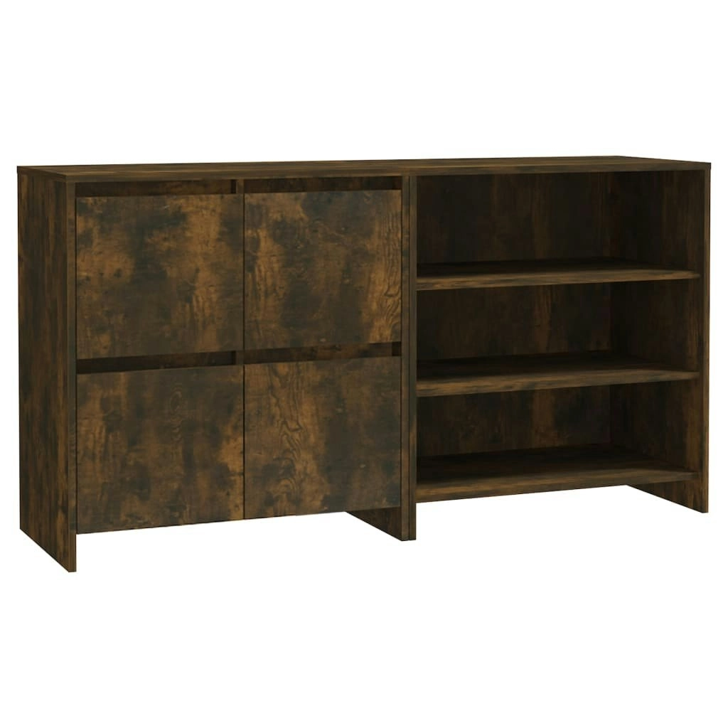 2 Piece Sideboard Smoked Oak Engineered Wood 3098086