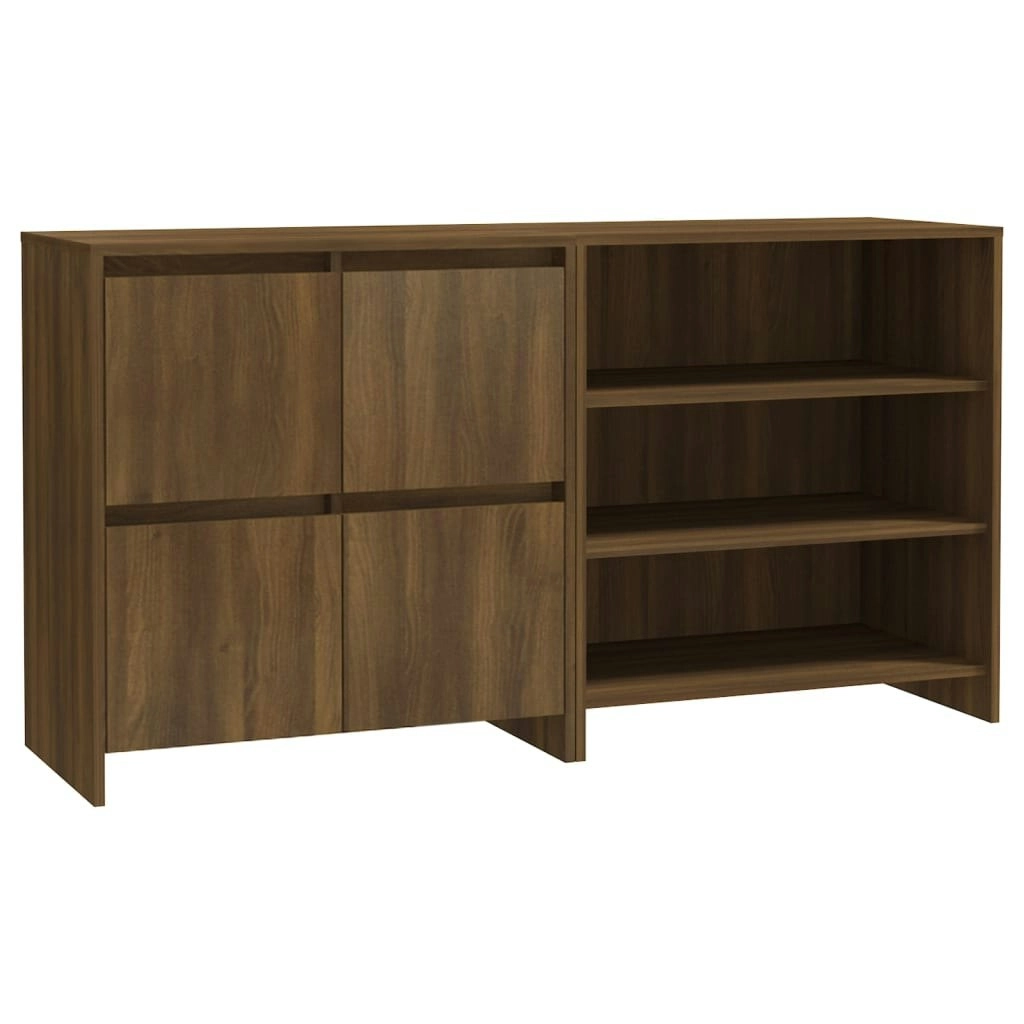 2 Piece Sideboard Brown Oak Engineered Wood 3098088