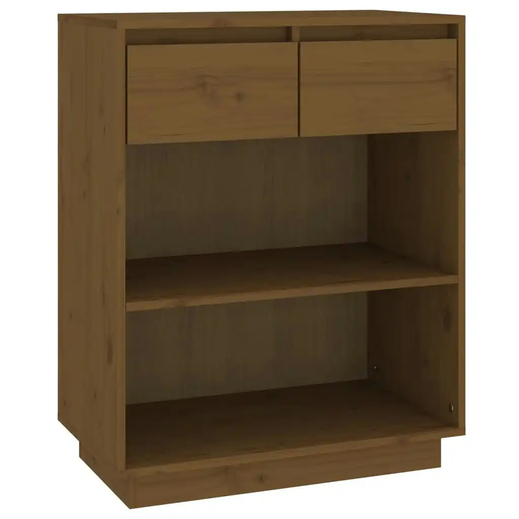 Console Cabinet Honey Brown 60x34x75 cm Solid Wood Pine 813837