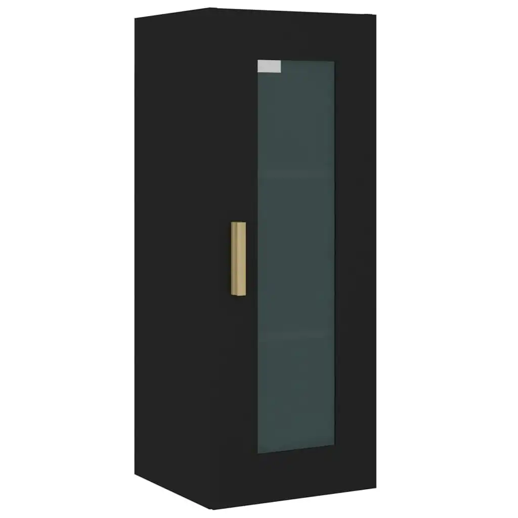 Hanging Wall Cabinet Black 34.5x34x90 cm 812448