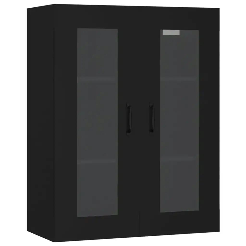 Hanging Wall Cabinet Black 69.5x34x90 cm 812286