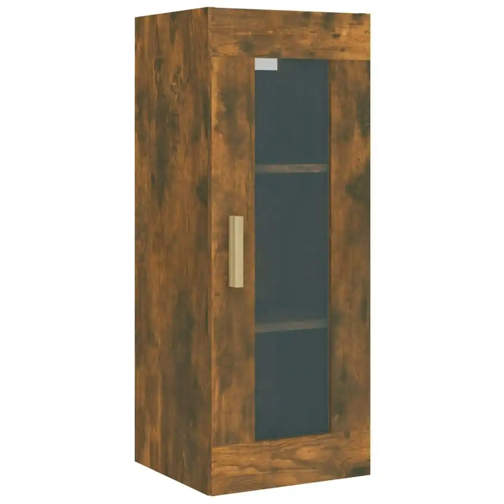 Hanging Wall Cabinet Smoked Oak 34.5x34x90 cm 817444