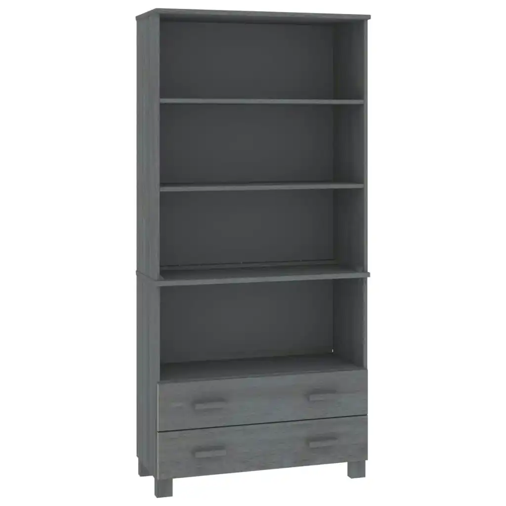 Highboard "HAMAR" Solid Wood Pine Dark Grey 3100936