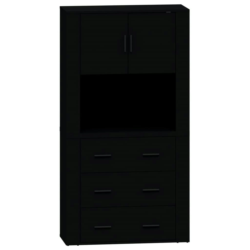 Highboard Black Engineered Wood 3185384