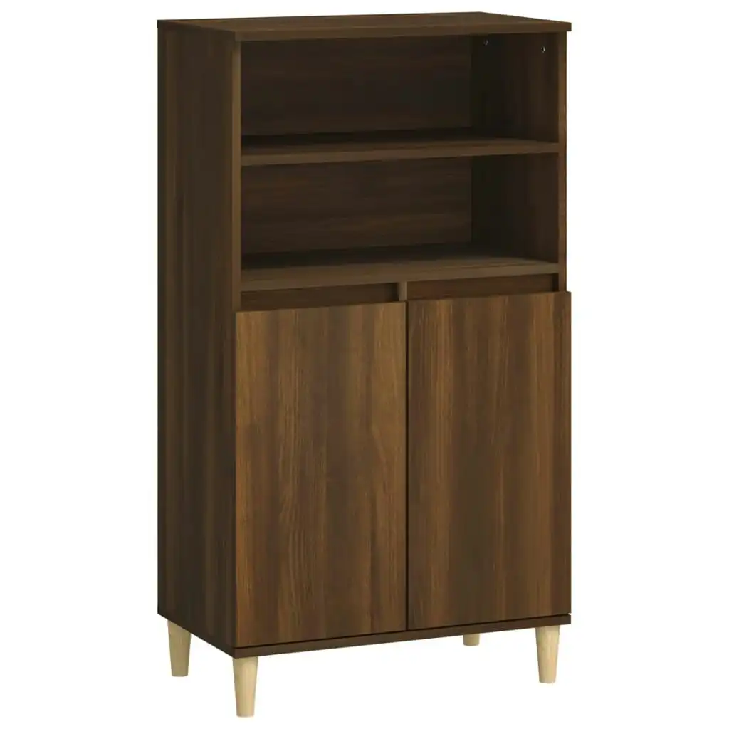 Highboard Brown Oak 60x36x110 cm Engineered Wood 821227