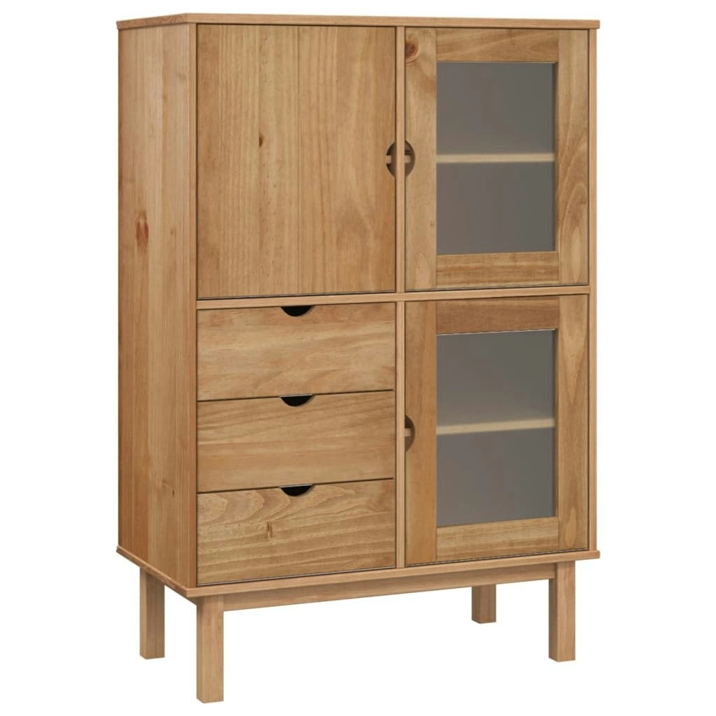 Highboard OTTA 85x43x125 cm Solid Wood Pine 351306