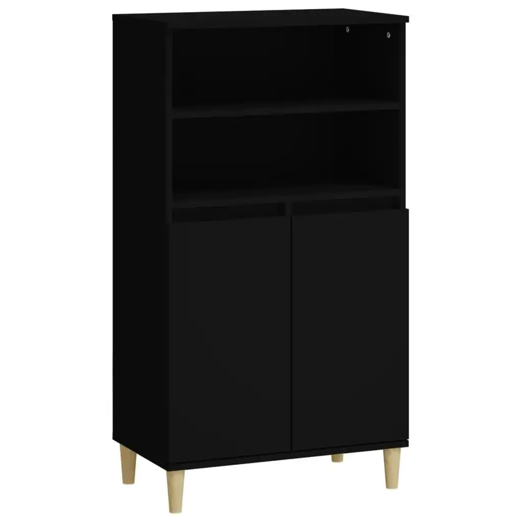 Highboard Black 60x36x110 cm Engineered Wood 821221