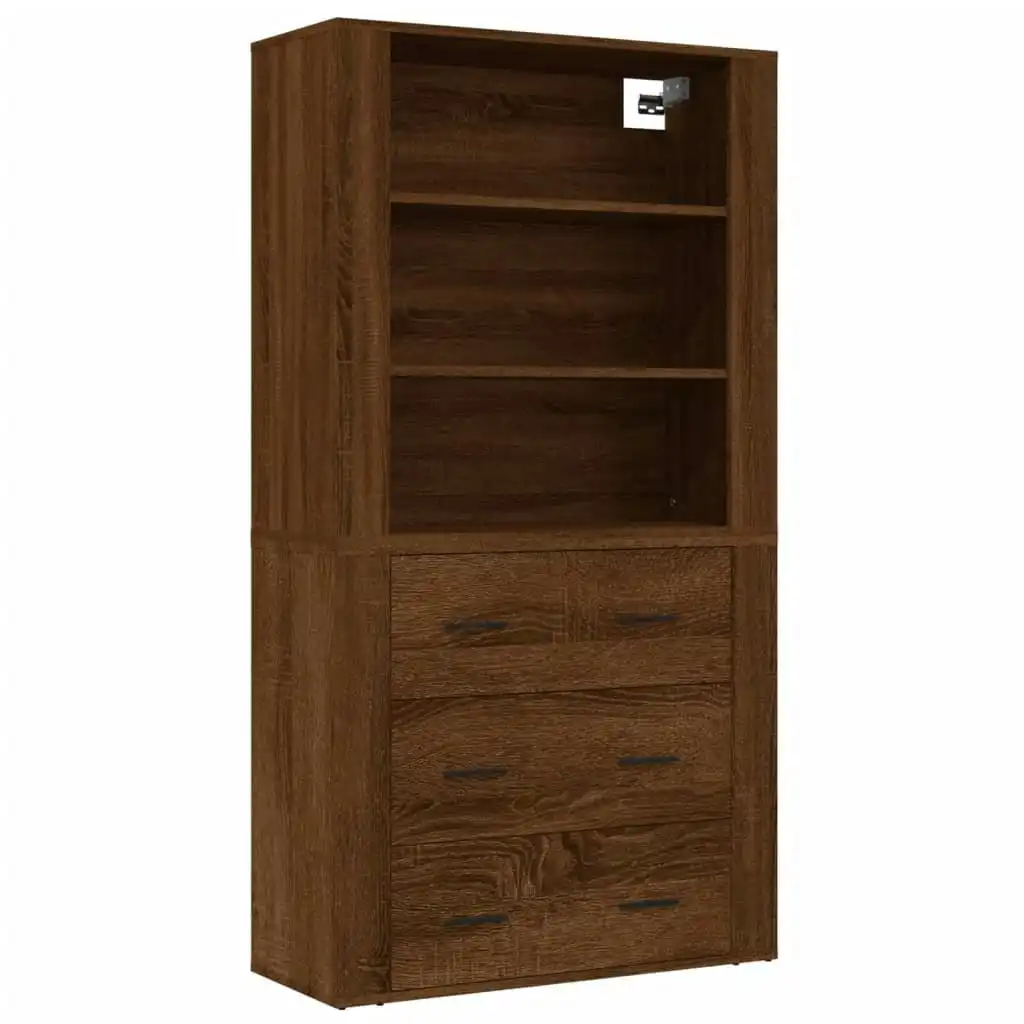 Highboard Brown Oak Engineered Wood 3185398