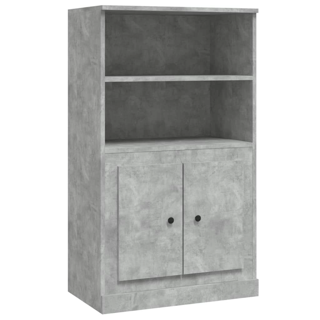 Highboard Concrete Grey 60x35.5x103.5 cm Engineered Wood 816316