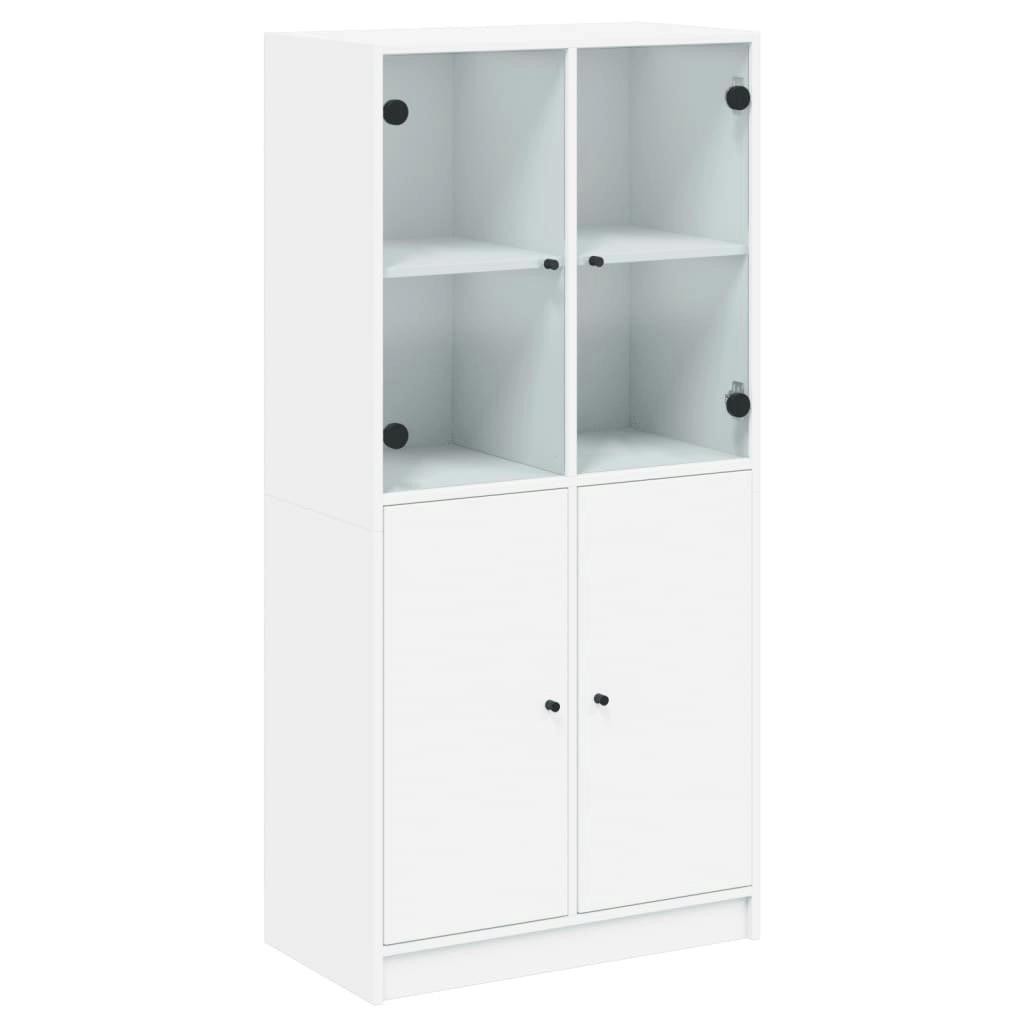 Highboard with Doors White 68x37x142 cm Engineered Wood 3295864