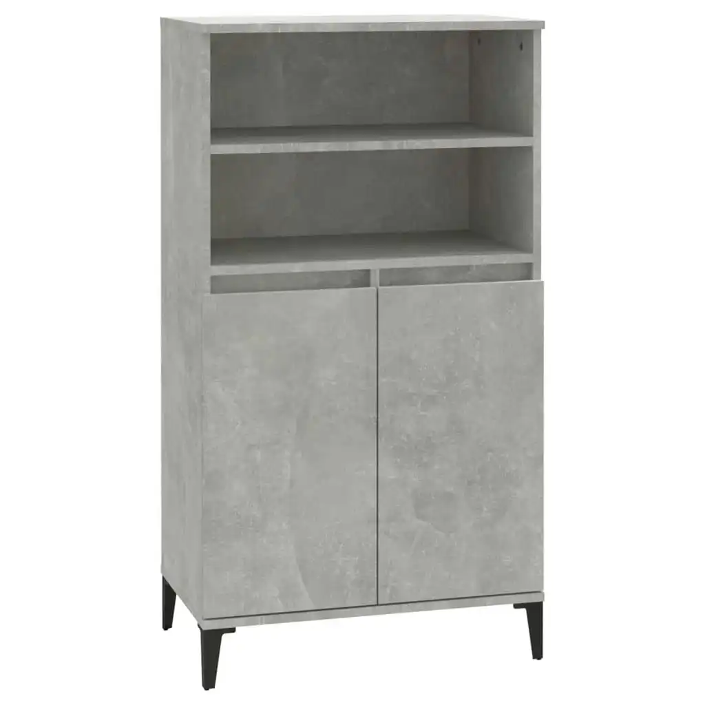 Highboard Concrete Grey 60x36x110 cm Engineered Wood 821232