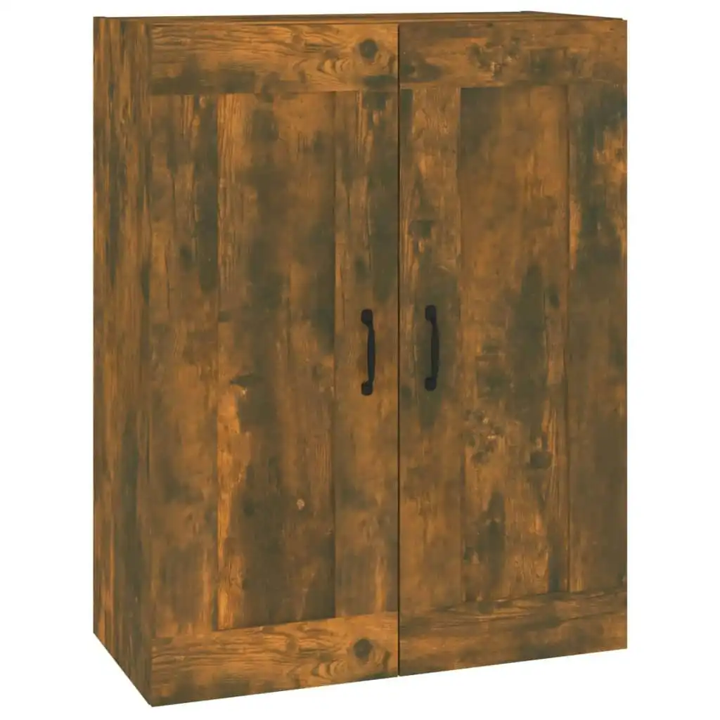 Hanging Wall Cabinet Smoked Oak 69.5x32.5x90 cm 817396