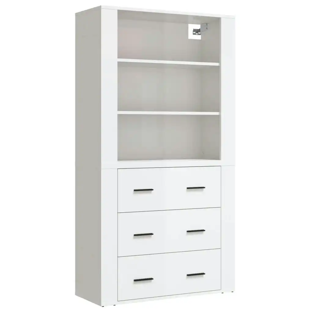 Highboard High Gloss White Engineered Wood 3185393