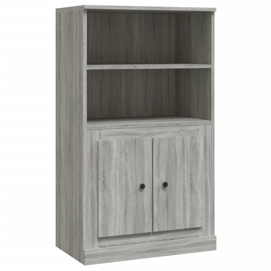 Highboard Grey Sonoma 60x35.5x103.5 cm Engineered Wood 816318