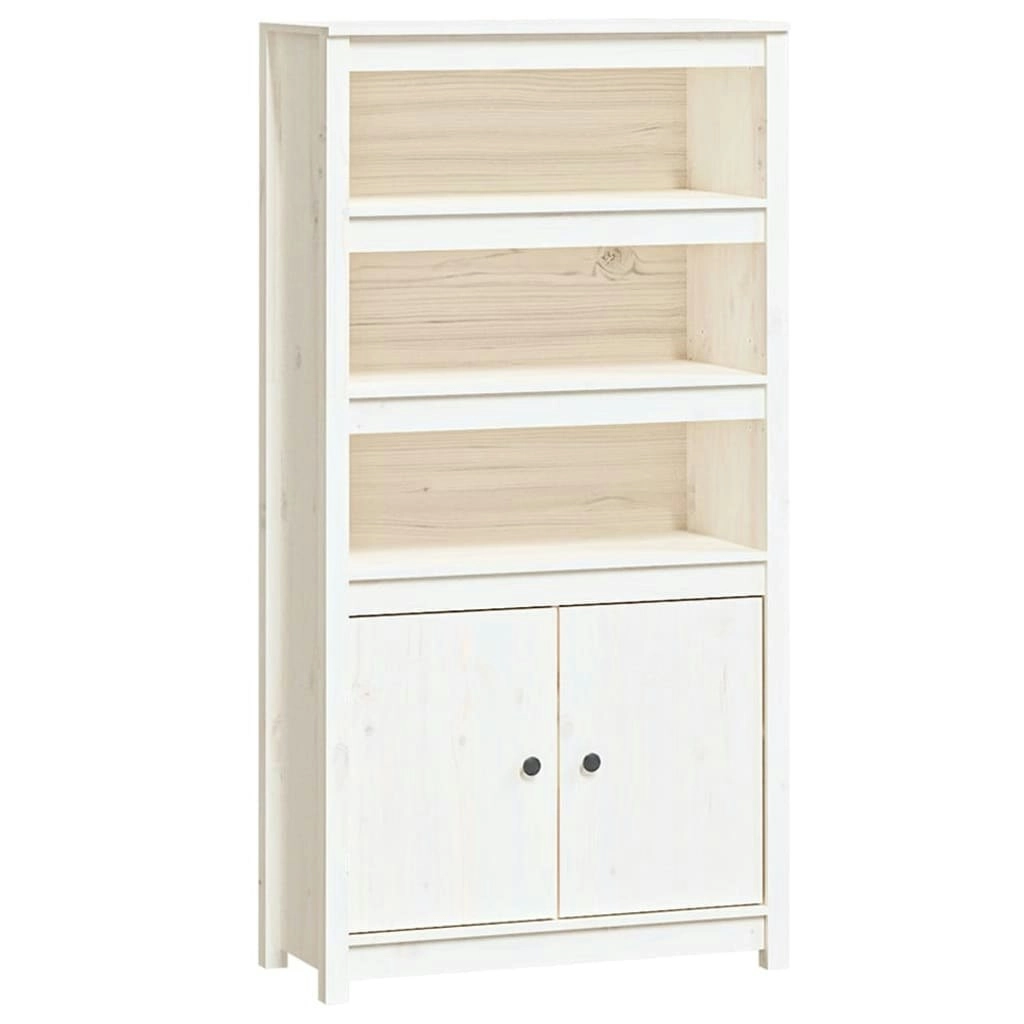 Highboard White 80x35x154 cm Solid Wood Pine 823520