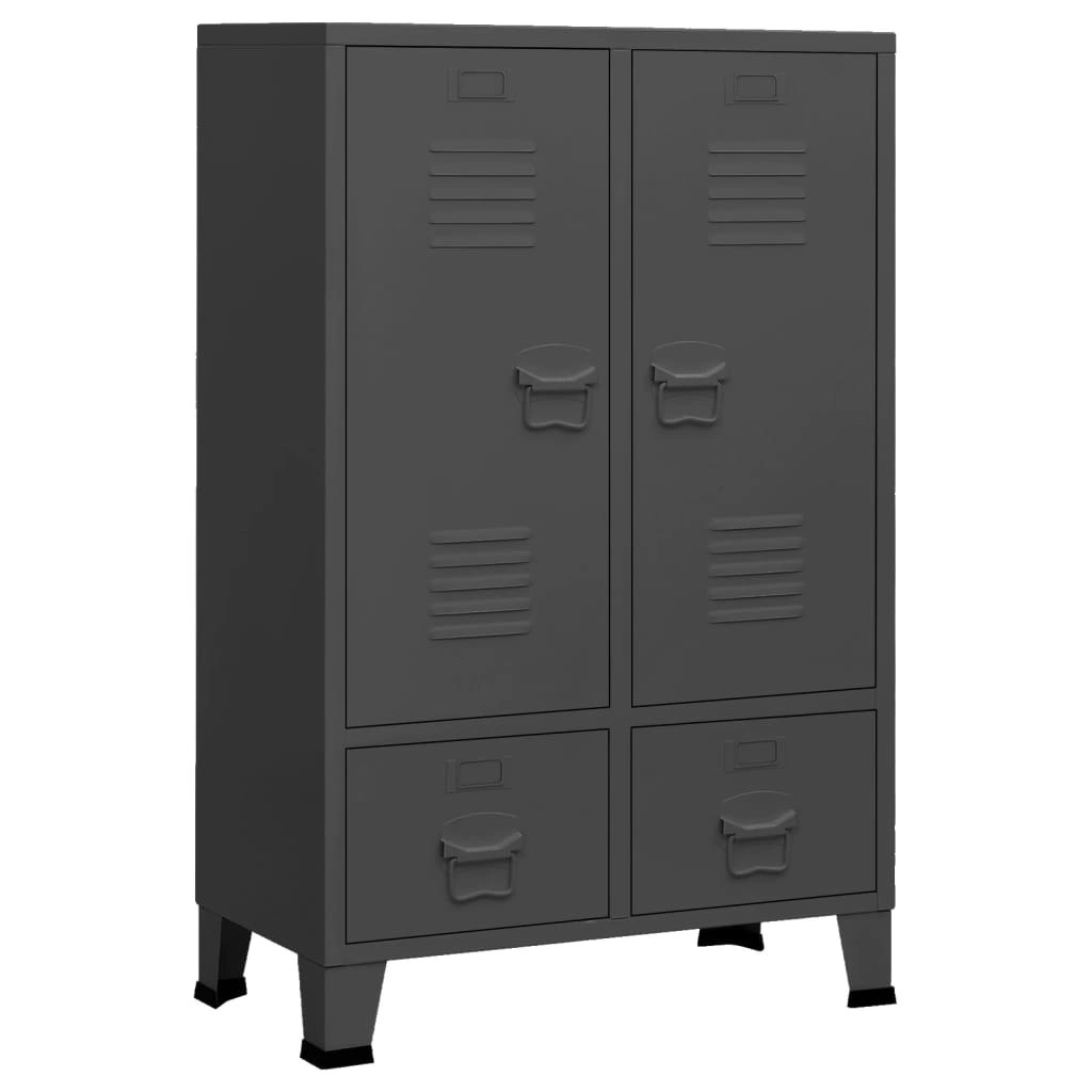 Industrial Wardrobe Anthracite 67x35x107 cm Steel 339612