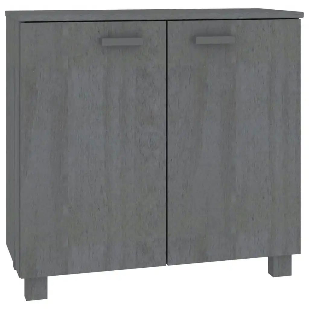 Sideboard "HAMAR" Dark Grey 85x35x80 cm Solid Wood Pine 340494