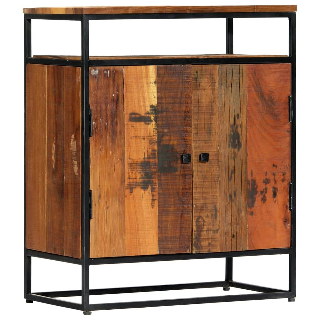 Side Cabinet 60x35x76 cm Solid Reclaimed Wood and Steel 282727