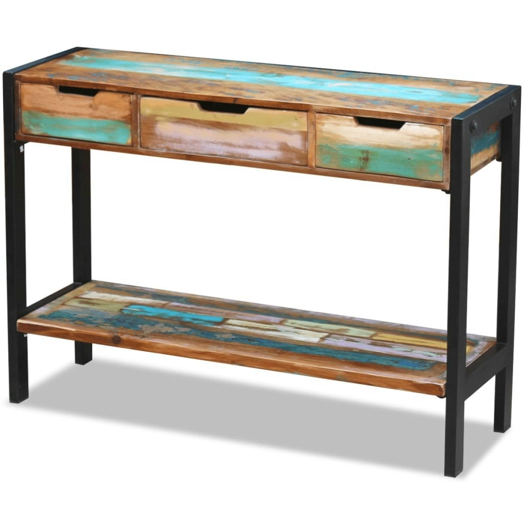 Sideboard 3 Drawers Solid Reclaimed Wood 243273