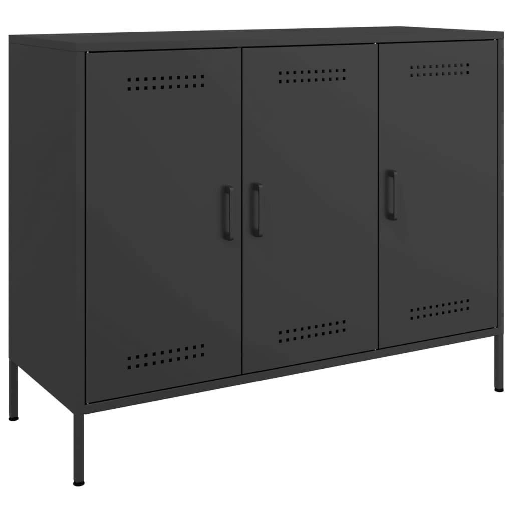 Sideboard Black 100.5x39x79 cm Cold-rolled Steel 843024