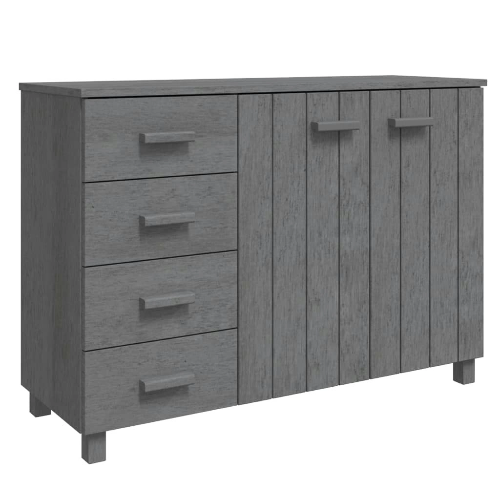 Sideboard "HAMAR" Dark Grey 113x40x80 cm Solid Wood Pine 340446