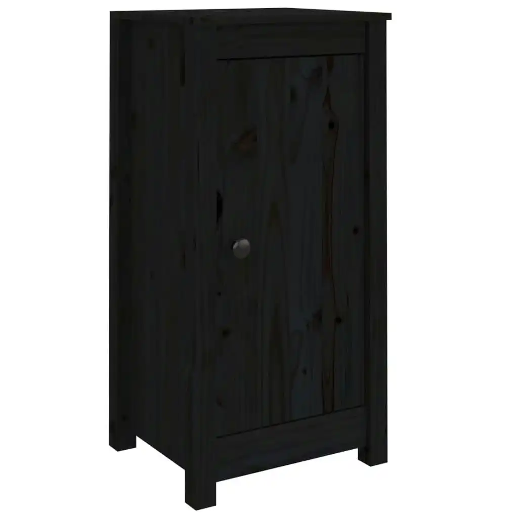 Sideboard Black 40x35x80 cm Solid Wood Pine 813732