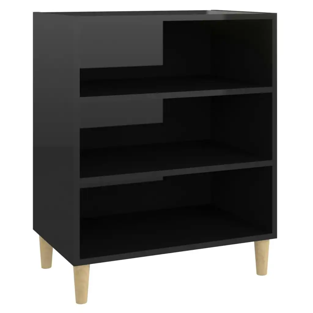 Sideboard High Gloss Black 57x35x70 cm Engineered Wood 806056