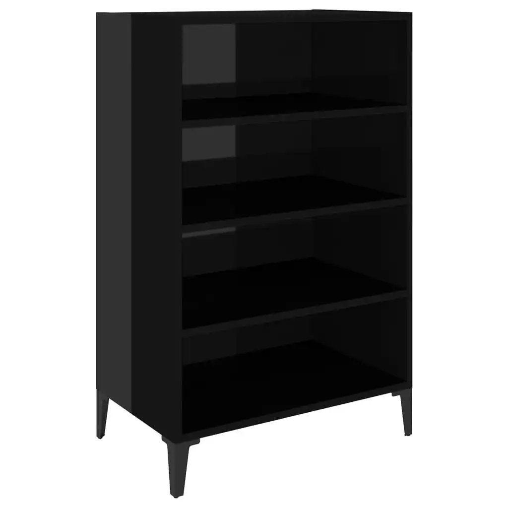 Sideboard High Gloss Black 57x35x90 cm Engineered Wood 806137