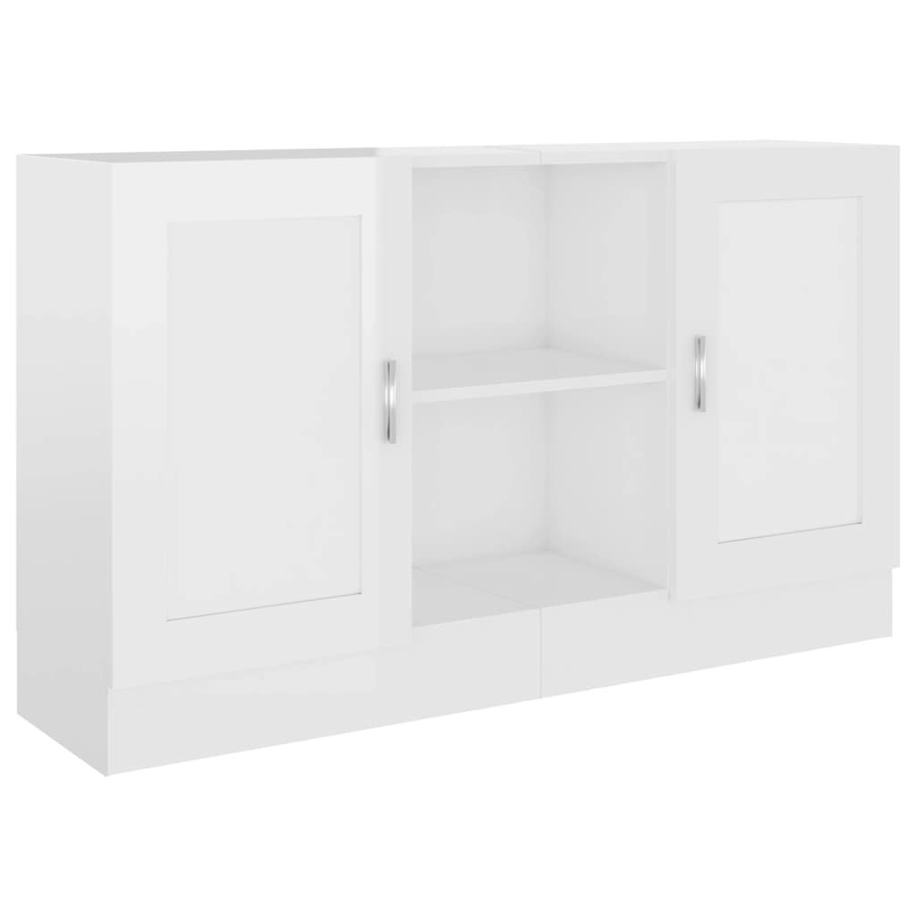 Sideboard High Gloss White 120x30.5x70 cm Engineered Wood 802783