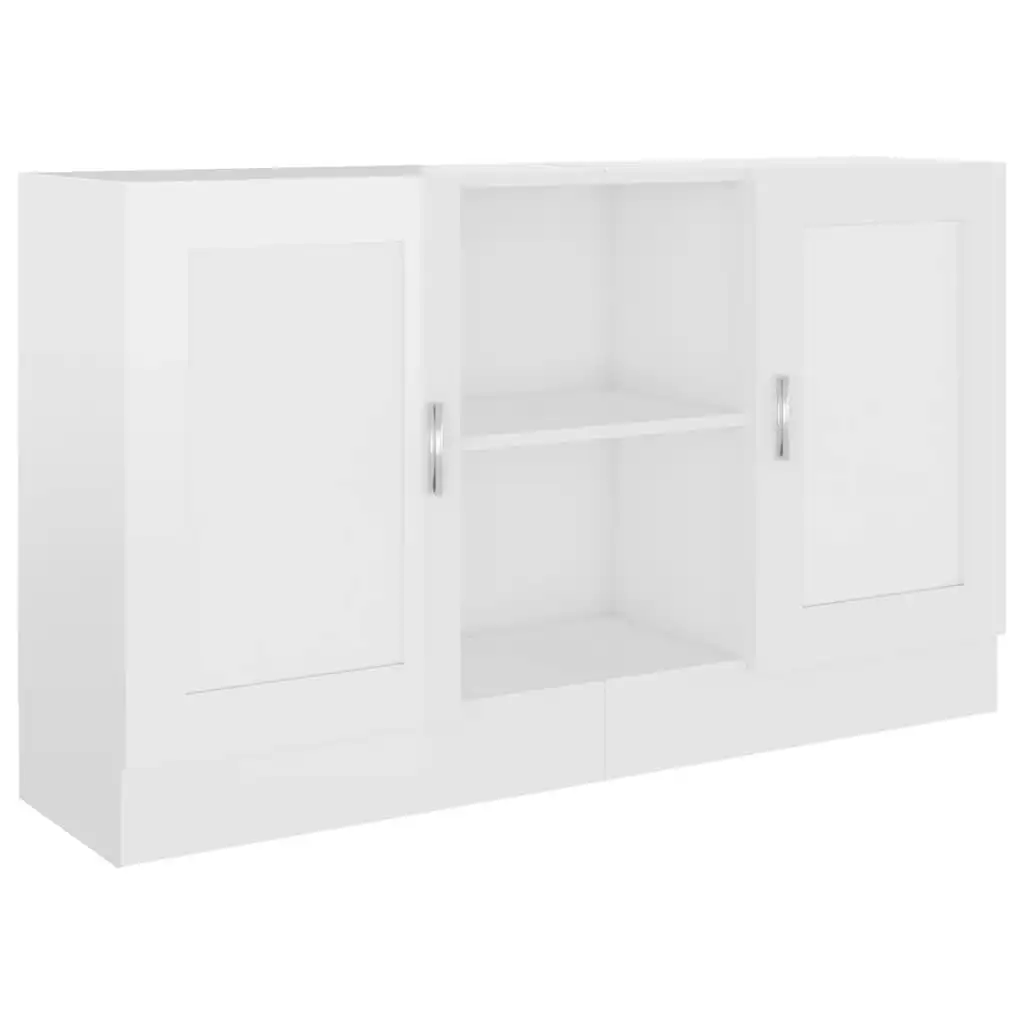 Sideboard High Gloss White 120x30.5x70 cm Engineered Wood 802783