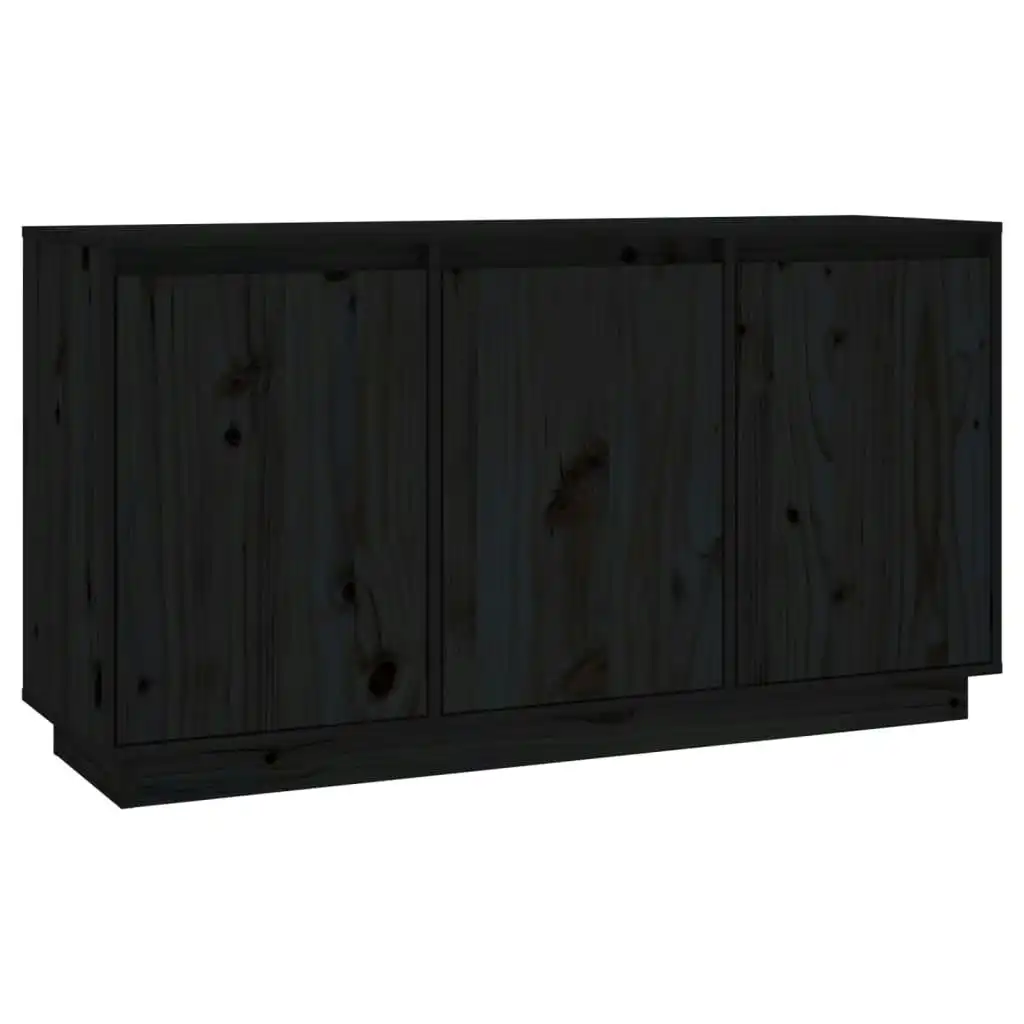 Sideboard Black 111x34x60 cm Solid Wood Pine 813813