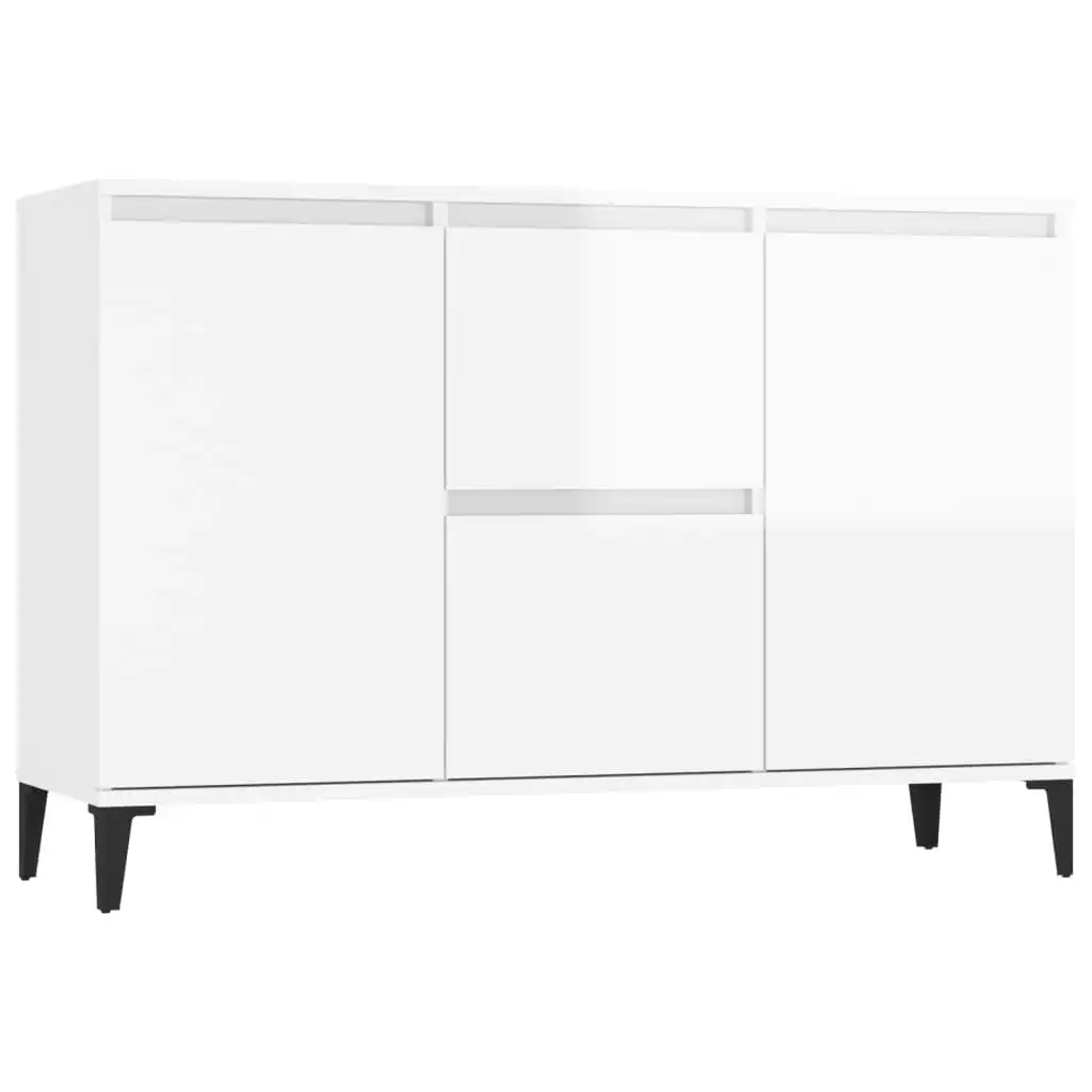 Sideboard High Gloss White 104x35x70 cm Engineered Wood 806118