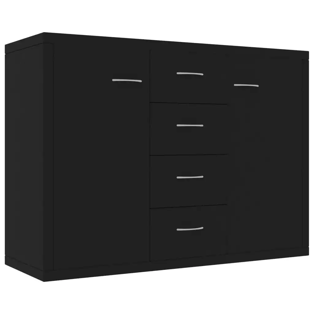 Sideboard Black 88x30x65 cm Engineered Wood 800685