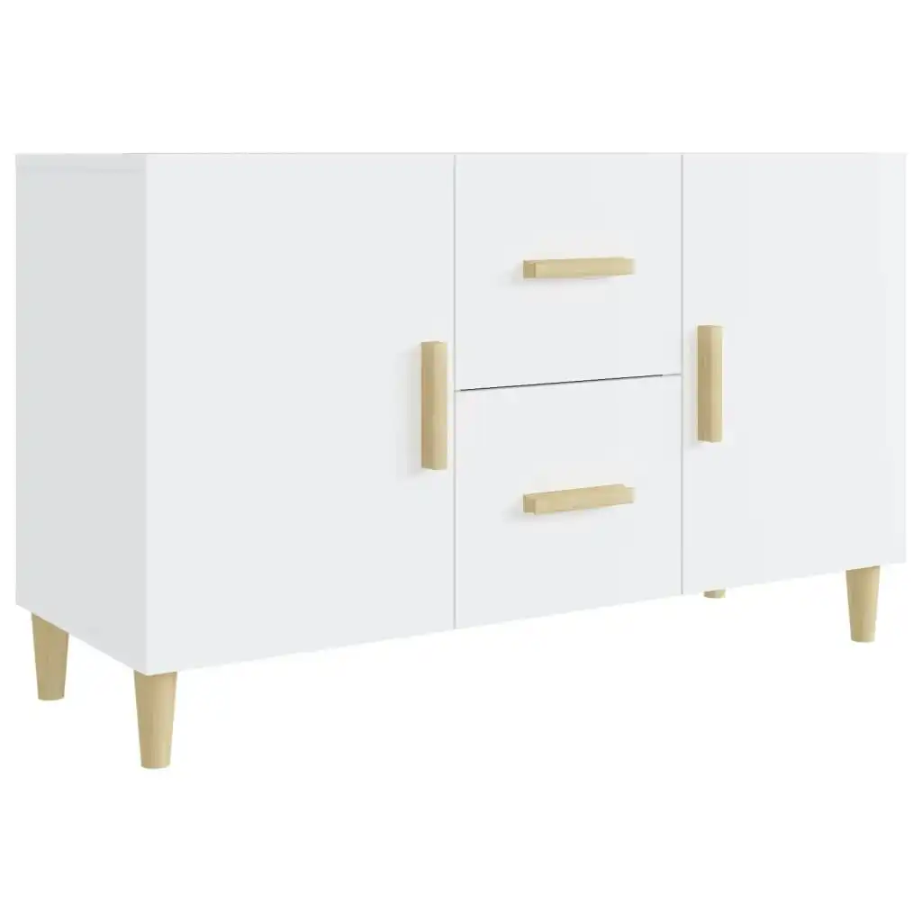 Sideboard High Gloss White 100x36x60 cm Engineered Wood 812516